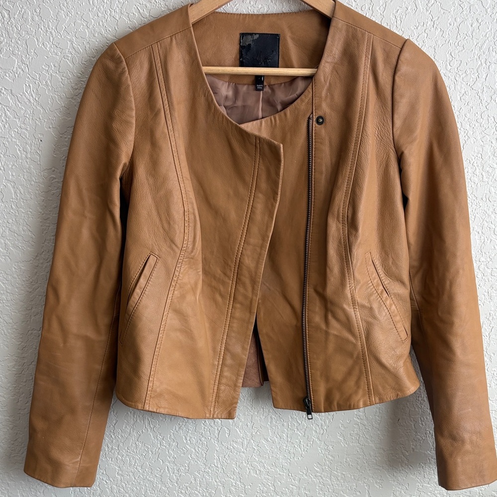 Joie Camel Leather Jacket